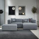 ATELIER DEL SOFA Ugaona garnitura Linden Mini Right Grey