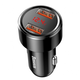BASEUS MAGIC LED QC3.0 2-PORT USB CAR CHARGER BLACK