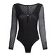 KARL LAGERFELD Bodi B4W47014 Črna Slim Fit
