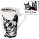 Porcelanasta skodelica Cat 400ml darilo za ljubitelje mačk premium