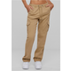 Womens high-waisted twill trousers unionbeige