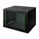 7U wall mounting cabinet, Dynamic 389x600x450 mm, color black (RAL 9005)
