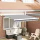 Tenda na uvlačenje antracit i bijela 3x2,5 m tkanina i aluminij