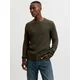 JACK & JONES Pulover JJPANNEL oliva