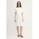 Bombažna obleka Tommy Hilfiger bela barva, WW0WW45529