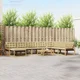 Set vanjskih sofa 9 pcs Bijela i bež Čvrsto drvo akacije