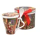 350 ml porcelanasta božična skodelica z motivom Božička in daril