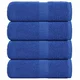 Vidaxl Brisače za goste FROGN 4 kosi modre 30x50 cm 360 g/m2