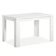 Homestyle4U Jedilna miza, 120x80x76 cm, bela, raztegljiva