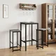 vidaXL Barski stol 2 pcs Siva Sonoma 40 x 32 x 74 cm Inženirski les