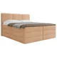 MID.YOU POSTELJA BOXSPRING 160 cm x 200 cm , les, tekstil, leseni material terakota