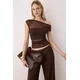 Trendyol Milla ženska bluza Tpraw26Bz00007, tamno braon-braon