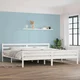 shumee vidaXL Posteljni okvir bel masiven les 200 x 200 cm