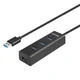 UNITEK Y-3089V01 USB 3.2 Gen 1 Type-A Hub, 4-portni, črn