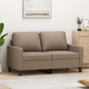 vidaXL Dvosed kapučino barve 120 cm umetno usnje