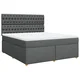 vidaXL vidaXL Box spring postelja z vzmetnico temno siva 180x200 cm blago, (21305283)