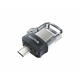 MICRO USB & USB DISK SANDISK 128GB ULTRADUAL, 3.0, srebrno-črn, drsni priključek