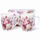 Porcelanaste skodelice, velike, komplet 2 x 400 ml za darilo, kolekcija Classic Rose