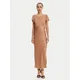 ViCOLO Večerna obleka TD0767 Rjava Regular Fit
