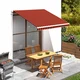 vidaXL Nadomestno platno tende Oranžna in Rjava 300 x 250 cm