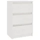 Vidaxl Nočna omarica bela 40x29,5x64 cm trdna borovina