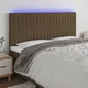 LED uzglavlje tamnosmeđe 160x5x118/128 cm od tkanine