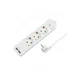 LOGILINK Produžni kabl 3 mesta, 2 USB, prekidač, 1.5m, beli