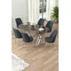 Hanah Home Set Trpezarijski sto i 6 stolica Lai, Antracit