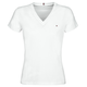 Tommy Hilfiger  Majice s kratkimi rokavi HERITAGE V-NECK TEE  Bela