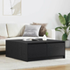 stol za kavu s ladicama crni hrast 100x100x40 cm