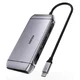 Choetech Večfunkcijski USB HUB, čitalnik SD in TF kartic, HDMI 4K VGA Full HD RJ45 9v1, siv