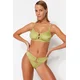 Trendyol Green Accessorized High Leg Bikini Bottoms