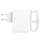 BASEUS Adapter hišni polnilec 220V GaN 5 Pro Fast Charge 100W vhod 1x USB A in 1x Type C s kablom Type C - Original (EU Blister) bel