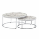 Bruxxi Kavna mizica Holey (SET 2), 80 cm, srebrna