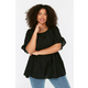 Trendyol Curve Black Knitted Ruffle Blouse