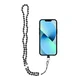 Privjesak za telefon CRYSTAL DIAMOND / dužina kabla 74cm (37cm u omči) / oko vrata - crni