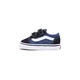 Vans unisex za otroke. VN000D3YNVY1 Superge Old Skool V blue (20), Modra, Tkanina, Ravna stran, Velcro, Priložnostno, otroška moda