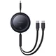 Kabel Baseus Bright Mirror 2v1 USB-C kabel, C+C / 100W / 1m (črn)