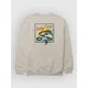 Salty Crew Striped Crew Sweater moonbeam