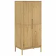 Vidaxl Garderobna omara FLORO vošč. rjava 77x53x171 cm trdna borovina