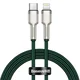 BASEUS Cafule kovinski trpežen kabel USB tipa C za iPhone Lightning 20W 2m zelene barve CATLJK-B06
