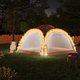 vidaXL Šator za zabave s 4 bočna zida LED 3,6x3,6x2,3 m sivo-narančast