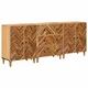 vidaXL Omare za shranjevanje 3 pcs Rjava 60 x 33,5 x 75 cm