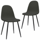 vidaXL Jedilni stoli 2 kosa 45x54,5x87 cm črno umetno usnje