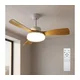 Brilagi - LED stropni ventilator sa prigušivačem LED/34W/230V 106 cm bela/smeđa + daljinski upravljač