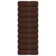 Vidaxl Brisače za goste FROGN 10 kosov rjave 30x50 cm 360 g/m2