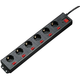 Hama 00137259 Indoor 6AC outlet(s) 1.4m Black power extension