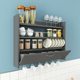 HANAH HOME Kuhinjska polica Knott Anthracite