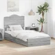 Vidaxl Konstrukcija postelje Siva Sonoma 90 x 190 cm Konstruiran les