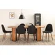Venture Design Jedilna miza in komplet stolov Bianca ovalna miza in 6 stolov Polar 200x90x75 cm oreh